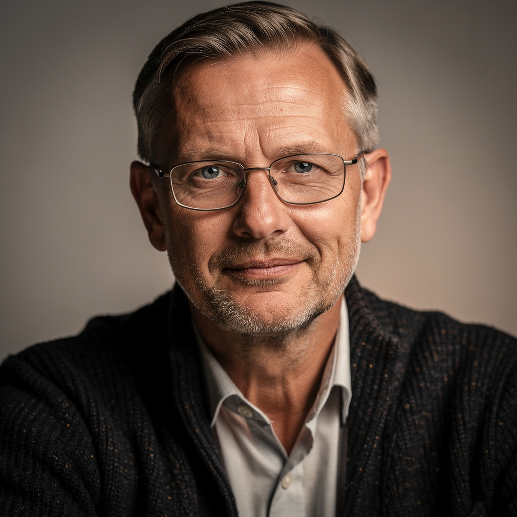 Studio portrait of an elderly Danish man